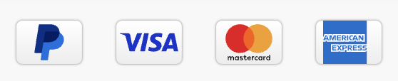Payment Methods - PayPal, Visa, Mastercard, American Express